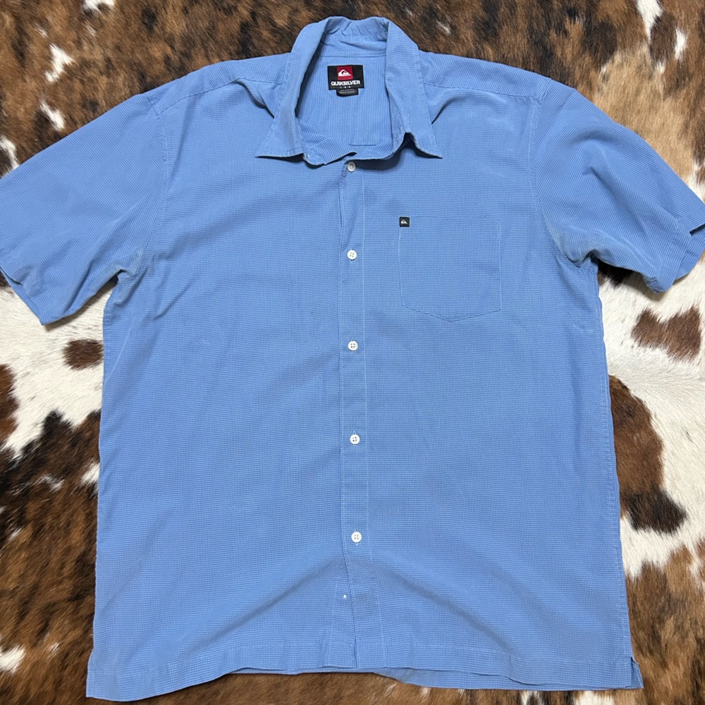 Quiksilver Blue Button Down Shirt